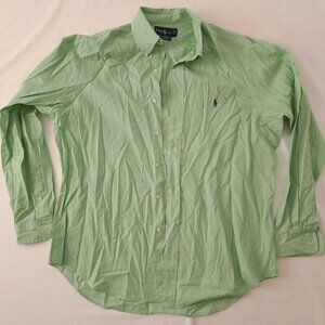 Polo Ralph Lauren Button-Down Shirt Mens Large Classic Fit Lime Green